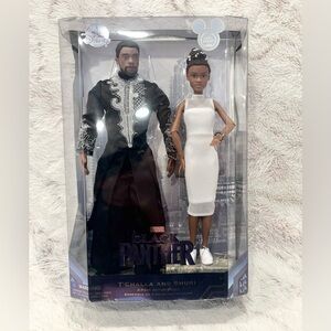 D23 Expo Black Panther T'Challa and Shuri Limited Release Action Doll Set NEW